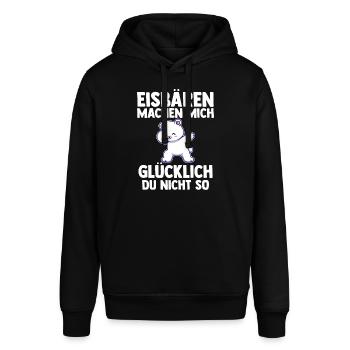 Eisbär Eisbären - Stanley/Stella Unisex Hoodie SOUNDER - Schwarz - Vorne - Alina (178cm) & Michal (187cm)