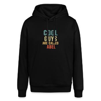 Cool guys are called abel - Stanley/Stella Unisex Hoodie SOUNDER - Schwarz - Vorne - Alina (178cm) & Michal (187cm)