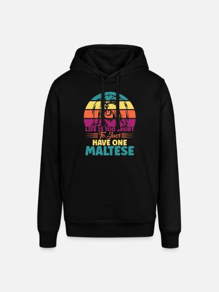 Maltese Owner Gifts - Stanley/Stella SOUNDER Unisex Hoodie - black