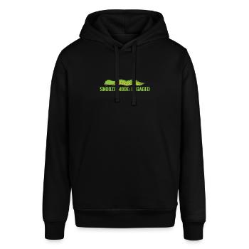 Snooze Mode: Engaged Schlafanzug Pyjama - Stanley/Stella Unisex Hoodie SOUNDER - Schwarz - Vorne - Alina (178cm) & Michal (187cm)