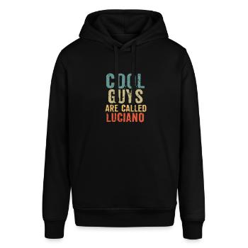 Cool guys are called luciano - Stanley/Stella Unisex Hoodie SOUNDER - Schwarz - Vorne - Alina (178cm) & Michal (187cm)