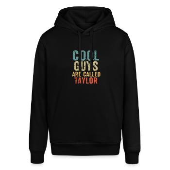 Cool guys are called taylor - Stanley/Stella Unisex Hoodie SOUNDER - Schwarz - Vorne - Alina (178cm) & Michal (187cm)