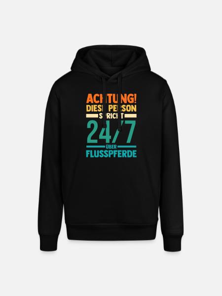 Nilpferd Flusspferd - Stanley/Stella Unisex Hoodie SOUNDER - Schwarz
