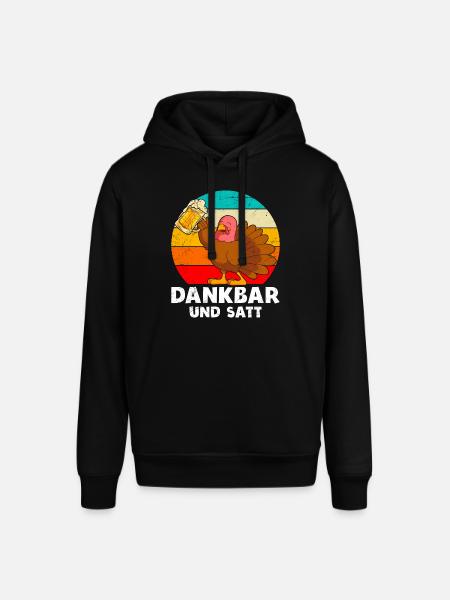 Dankbar und Satt Biertrinker Truthahn - Stanley/Stella Unisex Hoodie SOUNDER - Schwarz