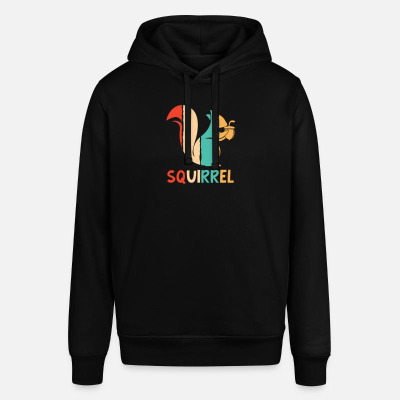Retro Grey Squirrel Fox Squirrel - Stanley/Stella SOUNDER Unisex Hoodie - black