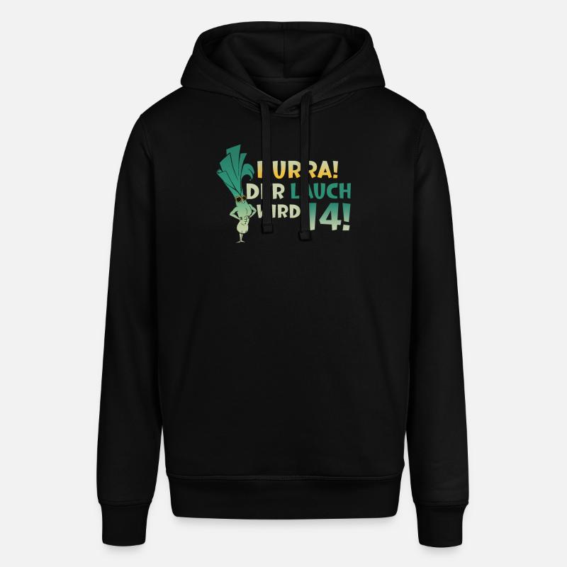 Hurra der Lauch wird 14 - Stanley/Stella Unisex Hoodie SOUNDER - Schwarz