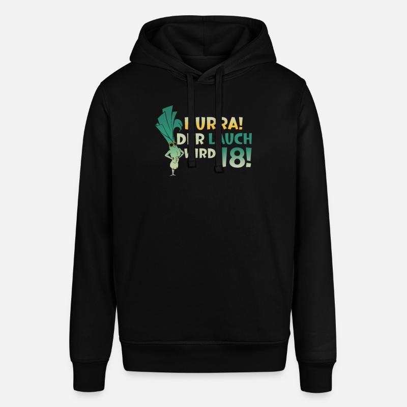 Hurra der Lauch wird 18 - Stanley/Stella Unisex Hoodie SOUNDER - Schwarz