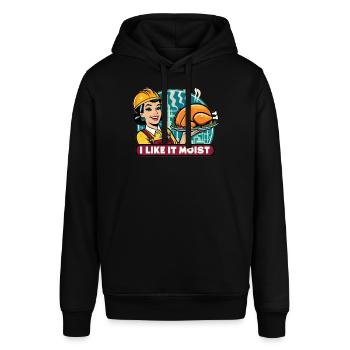 Ich mag es feucht Thanksgiving Kostüm Truthahntag - Stanley/Stella Unisex Hoodie SOUNDER - Schwarz - Vorne - Alina (178cm) & Michal (187cm)