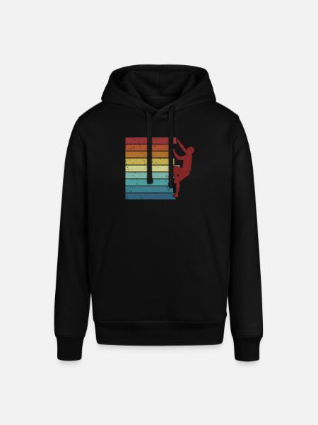 Retro Bouldern Speedklettern Sportklettern - Stanley/Stella Unisex Hoodie SOUNDER - Schwarz