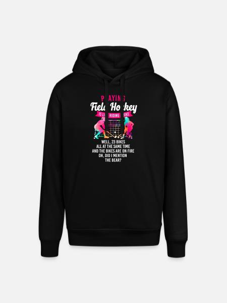 Field Hockey Playing Field Hockey - Stanley/Stella SOUNDER Unisex Hoodie - black