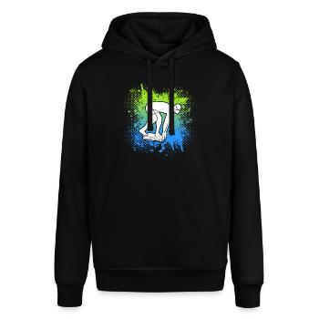 Schwimmen Schwimmer Kinder Herren Schwimm Jungen - Stanley/Stella Unisex Hoodie SOUNDER - Schwarz - Vorne - Alina (178cm) & Michal (187cm)