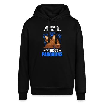 Pangolin Geschenk Schuppentier - Stanley/Stella Unisex Hoodie SOUNDER - Schwarz - Vorne - Alina (178cm) & Michal (187cm)