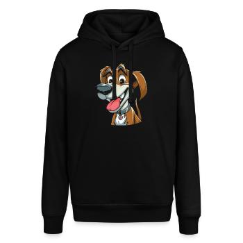 Dog Four-legged Friend Cute - Stanley/Stella SOUNDER Unisex Hoodie - black - Front - Alina (178cm) & Michal (187cm)
