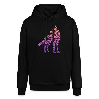 Loup Hurlant Enfants Loup Silhouette Femmes Loups - Sweat à capuche SOUNDER Stanley/Stella Unisexe - noir - Devant - Alina (178cm) & Michal (187cm)