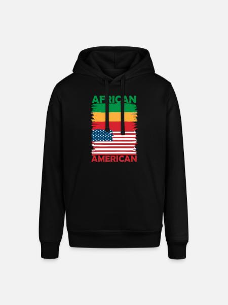 African-American Pride Flag Fusion - Stanley/Stella SOUNDER Unisex Hoodie - black