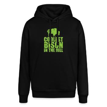 Cooles Bison in the Hill Tier - Stanley/Stella Unisex Hoodie SOUNDER - Schwarz - Vorne - Alina (178cm) & Michal (187cm)