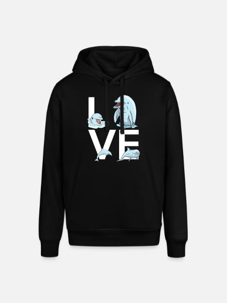 Dolphin Love - Stanley/Stella SOUNDER Unisex Hoodie - black