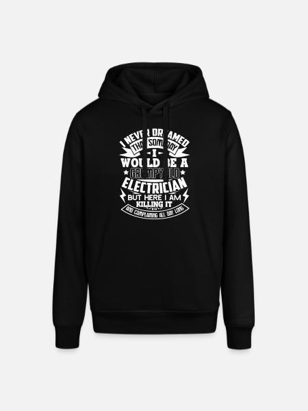 Electrician Grumpy Old Electrician - Stanley/Stella SOUNDER Unisex Hoodie - black