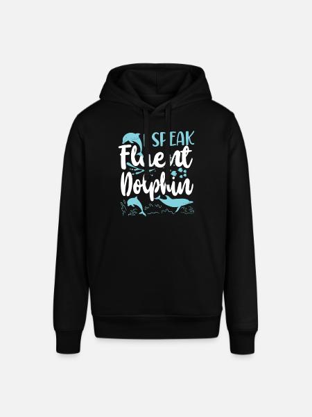 Dolphin I Speak Fluent Dolphin - Stanley/Stella SOUNDER Unisex Hoodie - black
