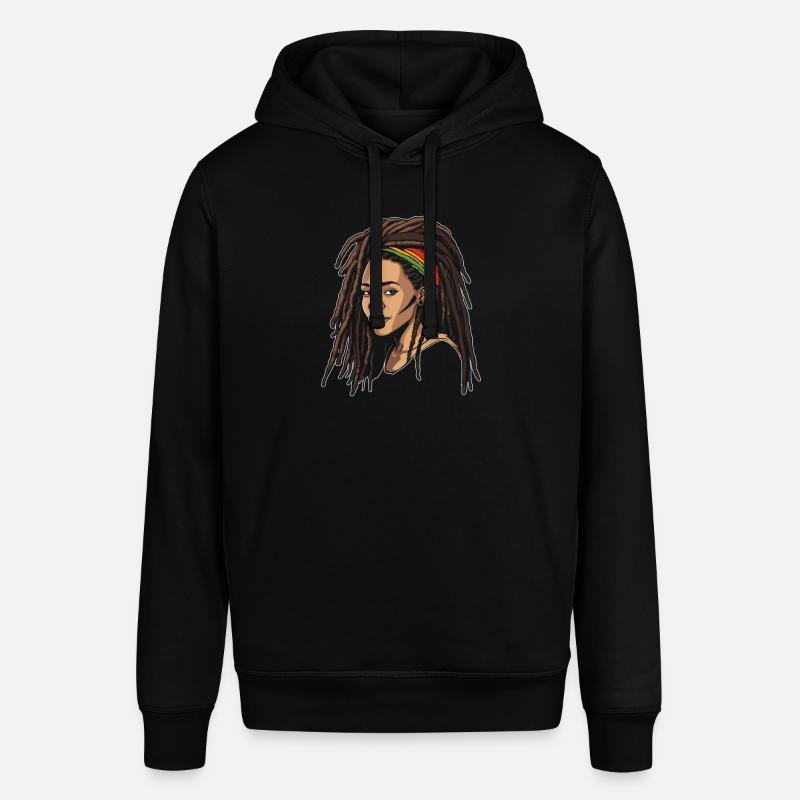 Dreadlocks de cheveux Rasta Dreads - Sweat à capuche SOUNDER Stanley/Stella Unisexe - noir