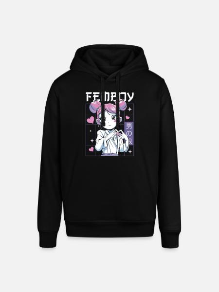Femboy Crossdressing Crossdresser MTF Anime - Felpa con cappuccio unisex SOUNDER di Stanley/Stella - nero