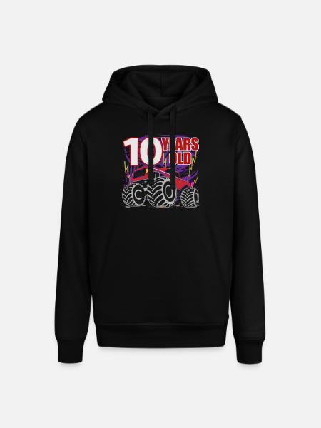 10th Birthday Monster Truck Bash - Stanley/Stella SOUNDER Unisex Hoodie - black