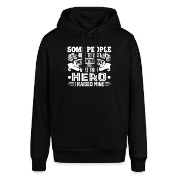 Optician Optician Parents I Raise Mine - Stanley/Stella SOUNDER Unisex Hoodie - black - Front - Alina (178cm) & Michal (187cm)