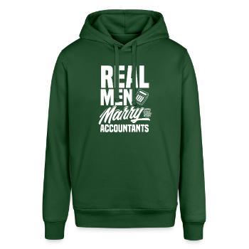 Funny Tax Advisor Accountant Gift - Stanley/Stella SOUNDER Unisex Hoodie - bottle green - Front - Alina (178cm) & Michal (187cm)