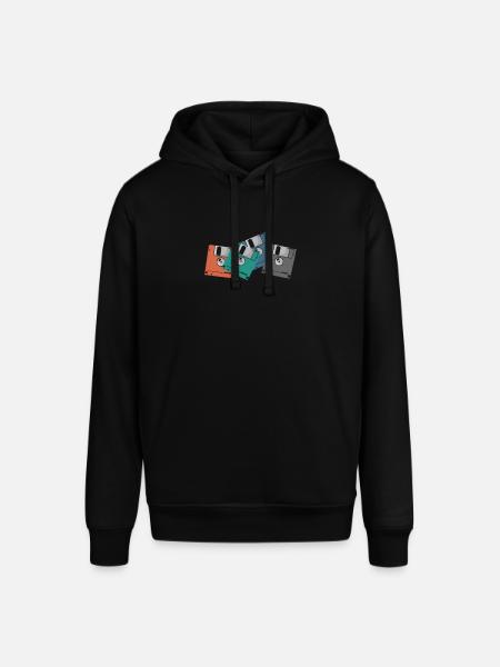 bunte Disketten Retrospeichermodul Datenträger - Stanley/Stella Unisex Hoodie SOUNDER - Schwarz