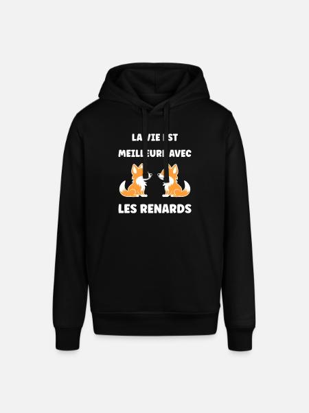 J'aime les renards - Sweat à capuche SOUNDER Stanley/Stella Unisexe - noir