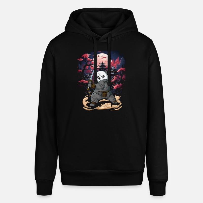 Panda samouraï - Sweat à capuche SOUNDER Stanley/Stella Unisexe - noir