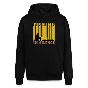 Fishing In Silence - Stanley/Stella Unisex Hoodie SOUNDER - Schwarz - Vorne - Alina (178cm) & Michal (187cm)