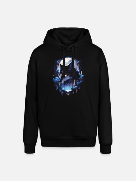 Majestic Wolf Wolves - Stanley/Stella SOUNDER Unisex Hoodie - black