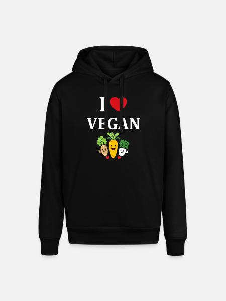 Humorous little vegan vegetables - Stanley/Stella SOUNDER Unisex Hoodie - black