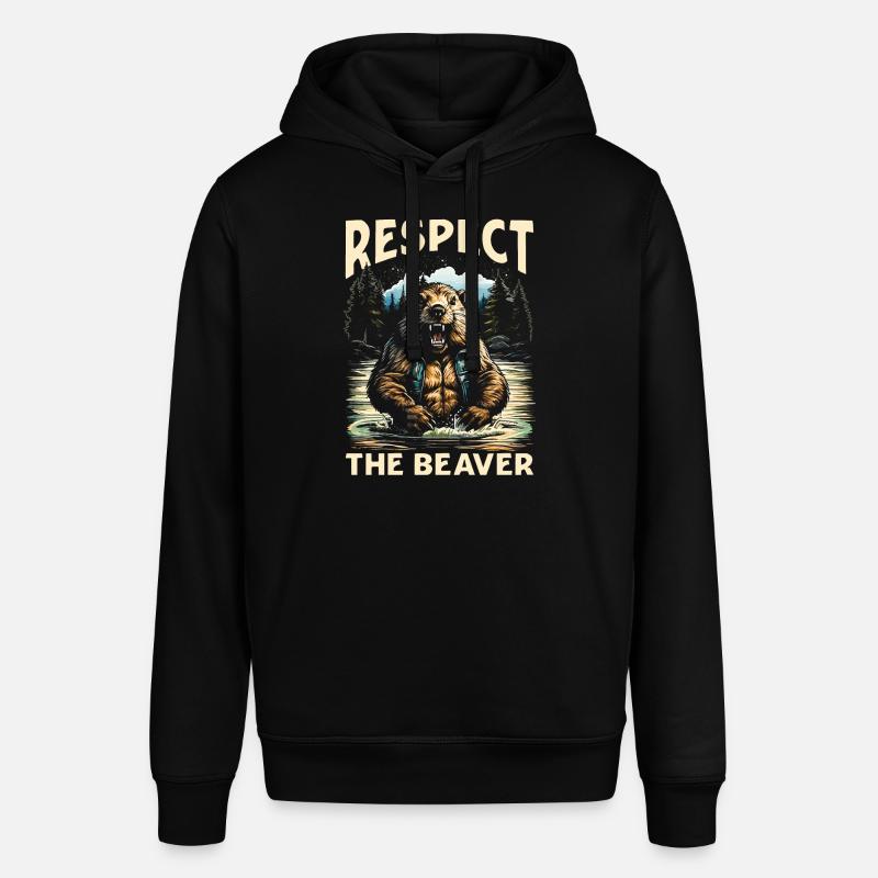 Respectez le castor - Sweat à capuche SOUNDER Stanley/Stella Unisexe - noir