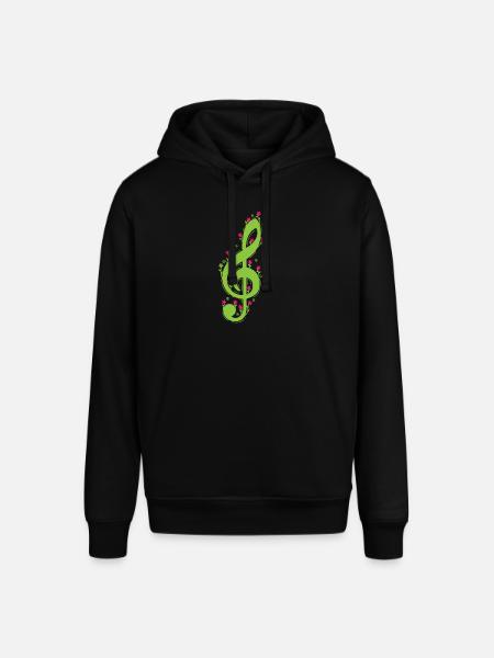 Clef with Flowers Music - Stanley/Stella SOUNDER Unisex Hoodie - black