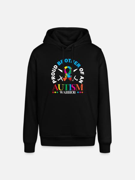 Stolzer Bruder Eines Autismus-kriegers - Stanley/Stella Unisex Hoodie SOUNDER - Schwarz