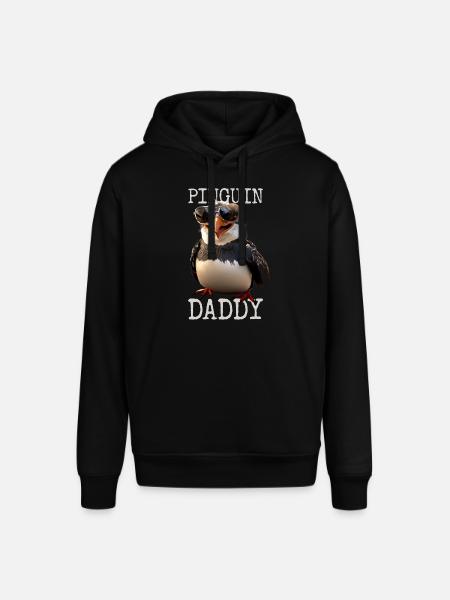 Pinguin Daddy Papa Dad Vater Pinguine Vatertag - Stanley/Stella Unisex Hoodie SOUNDER - Schwarz