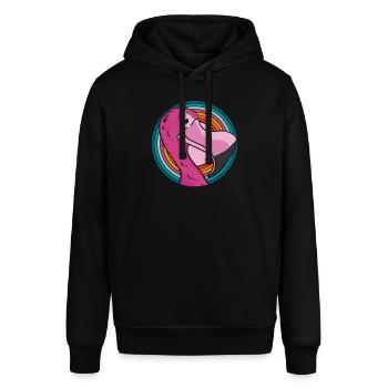 Flamingo - Stanley/Stella Unisex Hoodie SOUNDER - Schwarz - Vorne - Alina (178cm) & Michal (187cm)