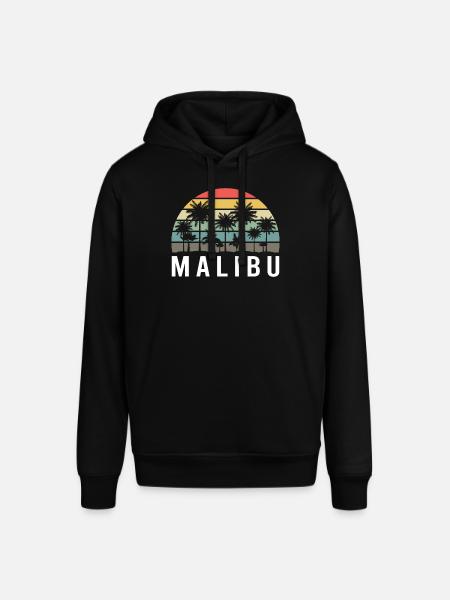 Retro Malibu Sunset Relax - Stanley/Stella SOUNDER Unisex Hoodie - black
