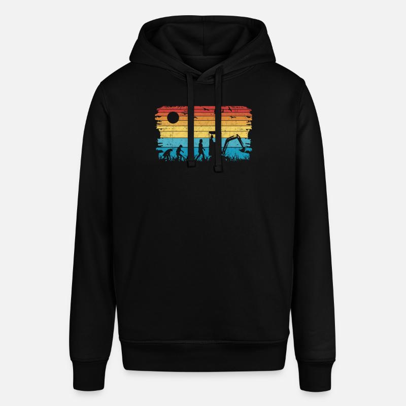 Bagger Evolution Baggerführer Baggerfahrer - Stanley/Stella Unisex Hoodie SOUNDER - Schwarz