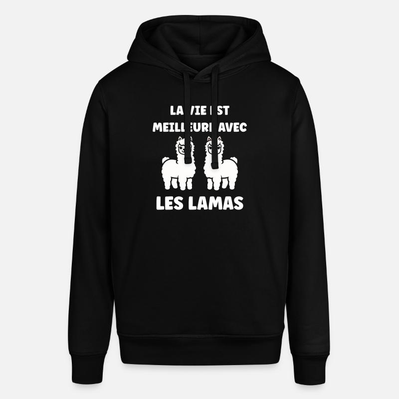 Humour mignon petit lama - Sweat à capuche SOUNDER Stanley/Stella Unisexe - noir