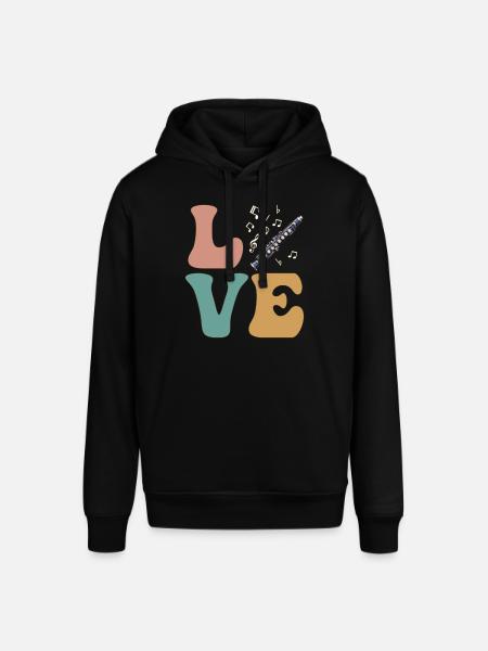 Clarinet, Flute, Instrument - Stanley/Stella SOUNDER Unisex Hoodie - black