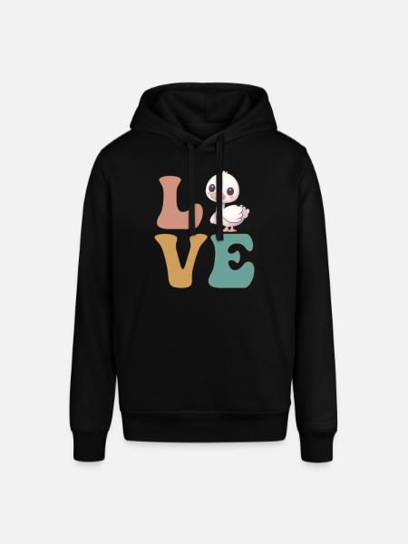 Cute Goose Duck Geese - Stanley/Stella SOUNDER Unisex Hoodie - black