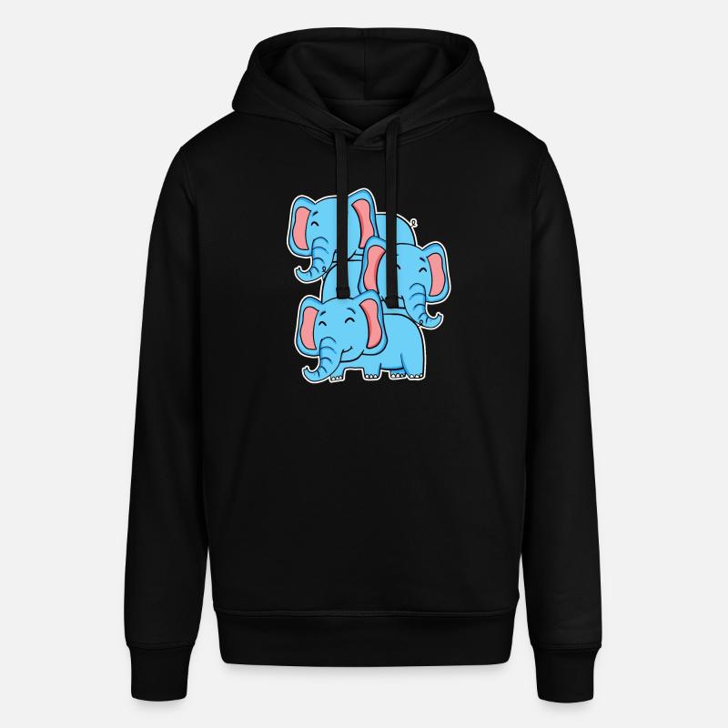 Éléphant mignon - Motif d’éléphant - Sweat à capuche SOUNDER Stanley/Stella Unisexe - noir