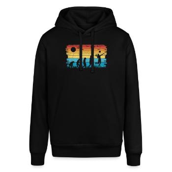 Volleyball Evolution Volleyballspieler - Stanley/Stella Unisex Hoodie SOUNDER - Schwarz - Vorne - Alina (178cm) & Michal (187cm)