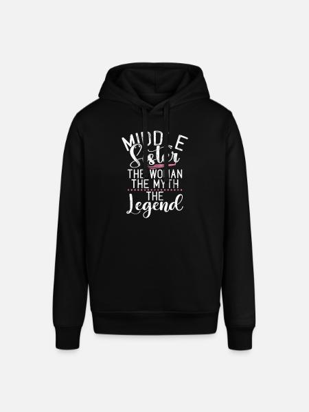 Middle Sister Gifts - Stanley/Stella SOUNDER Unisex Hoodie - black