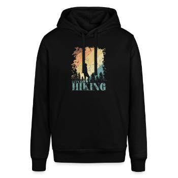Let's go Hiking Outdoor Hobby - Stanley/Stella SOUNDER Unisex Hoodie - black - Front - Alina (178cm) & Michal (187cm)