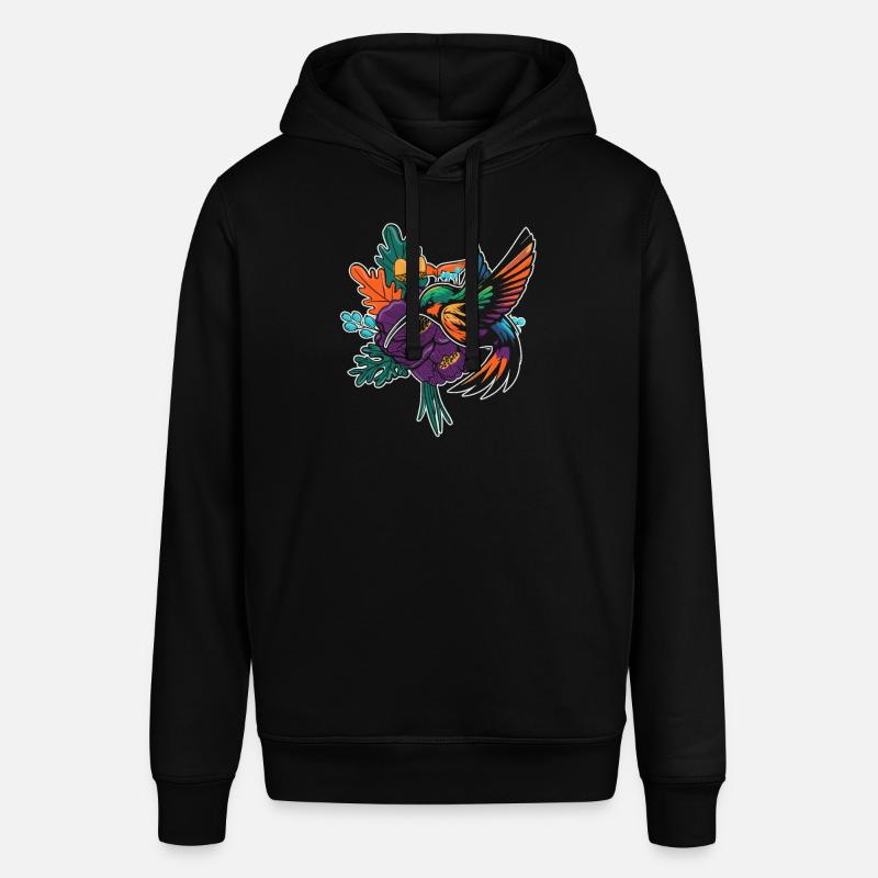 Colibri Fleur Oiseau - Sweat à capuche SOUNDER Stanley/Stella Unisexe - noir