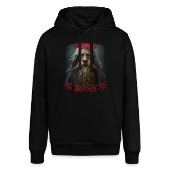 Slavic Mythology Domovoi Pagan Festival - Stanley/Stella SOUNDER Unisex Hoodie - black - Front - Alina (178cm) & Michal (187cm)